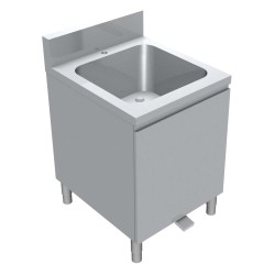 MEUBLE PLONGE 1 BAC 5X5X3 AVEC POUBELLE SUR TIROIR MPA67-TC L2G