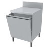 MEUBLE POUBELLE DESSUS INOX + DOSSERET 150X50MM MPBA67-FB L2G