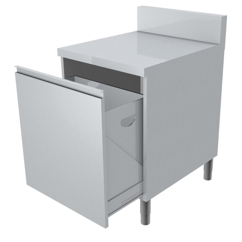 MEUBLE POUBELLE DESSUS INOX + DOSSERET 150X50MM MPBA67-TC L2G MEUBLE POUBELLE DESSUS INOX + DOSSERET 150X50MM MPBA67-TC L2G