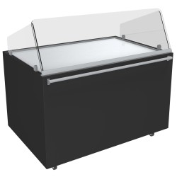 MEUBLE PIZZA CHAUFFANT 120°C OUVERTE DESSUS INOX MPI08TRADIN L2G