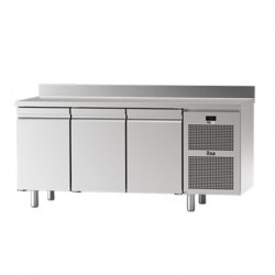 TABLE RÉFRIGÉRÉE ESSENTIAL GN 1/1 - 3 PORTES PLEINES - AVEC DOSSERET - NÉGATIVE -20/-10°C TGAES73N FURNOTEL