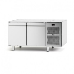 SOUBASSEMENT RÉFRIGÉRÉ NEOS GN 1/1 - 2 PORTES PLEINES - SANS DESSUS - NÉGATIVE -20/-10°C SBR2NSD FURNOTEL