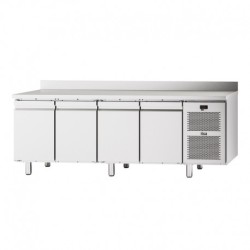 TABLE RÉFRIGÉRÉE NEOS GN 1/1 - 4 PORTES PLEINES - AVEC DOSSERET - NÉGATIVE -20/-10°C TGA74N FURNOTEL