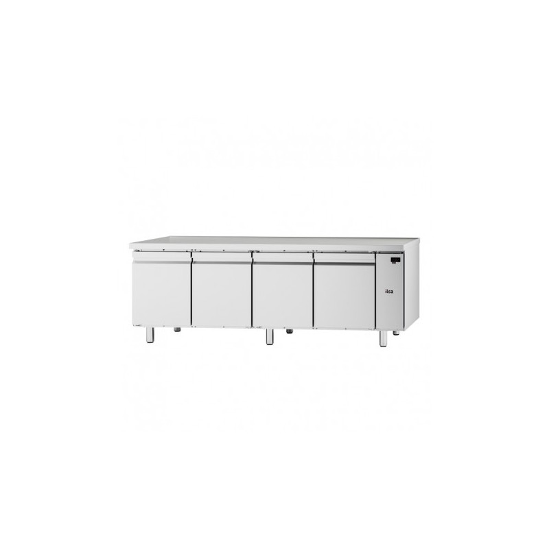 TABLE RÉFRIGÉRÉE NEOS GN 1/1 - 4 PORTES PLEINES - SANS DOSSERET - POSITIVE -2/+8°C TGP74PSG FURNOTEL