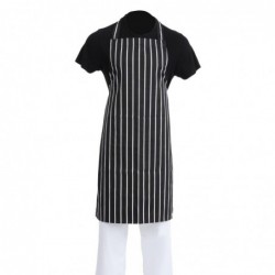 Tablier bavette Whites rayé noir et blanc A935 Whites Chefs Clothing