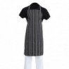 Tablier bavette Whites rayé noir et blanc A935 Whites Chefs Clothing