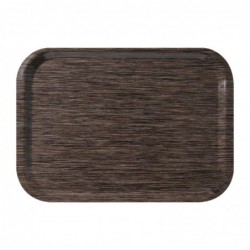 Plateau de service en mélamine Roltex Fast Food 375x265mm wengé CR734 Roltex