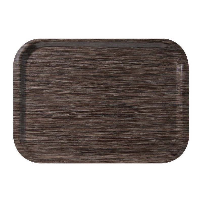 Plateau de service en mélamine Roltex Fast Food 375x265mm wengé CR734 Roltex