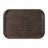 Plateau de service en mélamine Roltex Fast Food 375x265mm wengé CR734 Roltex