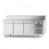 TABLE DE PRÉPARATION PIZZA POUR 10 BACS GN 1/4 - 3 PORTES PLEINES - POSITIVE -2/+8°C TPZC3 FURNOTEL