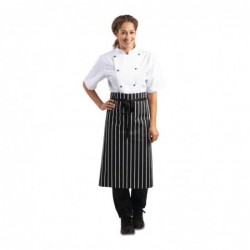 Tablier de cuisine Whites rayé blanc et noir A938 Whites Chefs Clothing