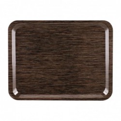 Plateau de service en mélamine Roltex Casino 43x33cm wengé CR766 Roltex
