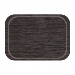 Plateau de service en mélamine Roltex Fast Food 375x265mm antidérapant wengé CR783 Roltex