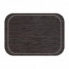 Plateau de service en mélamine Roltex Fast Food 375x265mm antidérapant wengé CR783 Roltex