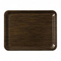 Plateau de service en mélamine Roltex Casino 430x330mm antidérapant wengé CR810 Roltex