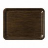 Plateau de service en mélamine Roltex Casino 430x330mm antidérapant wengé CR810 Roltex