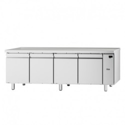 TABLE RÉFRIGÉRÉE PÂTISSIÈRE NEOS - 4 PORTES PLEINES - SANS DOSSERET - NÉGATIVE -20/-10°C- SANS GROUPE TPP84NSG FURNOTEL