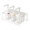 Lot de 3 distributeurs de sauce Araven GN 1/9 transparents 1