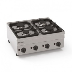 PLAQUE DE CUISSON TOP 4 FEUX VIFS GAZ - GAMME 600 PC70G6 FURNOTEL