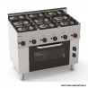 FOURNEAU 4 FEUX GAZ SUR FOUR  ÉLECTRIQUE - GAMME 600 PF70G6 FURNOTEL