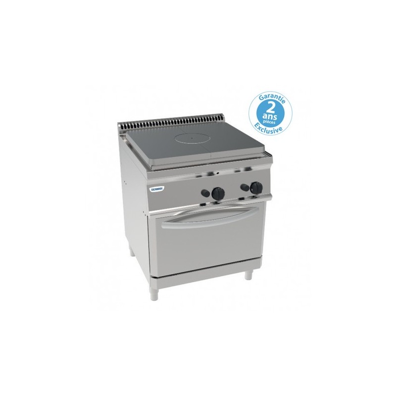 FOURNEAU 4 FEUX SUR FOUR GAZ GN2/1 PF70GG7 FURNOTEL
