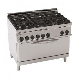 FOURNEAU 6 FEUX SUR FOUR ÉLEC EXTRA LARGE PFX105G7 FURNOTEL