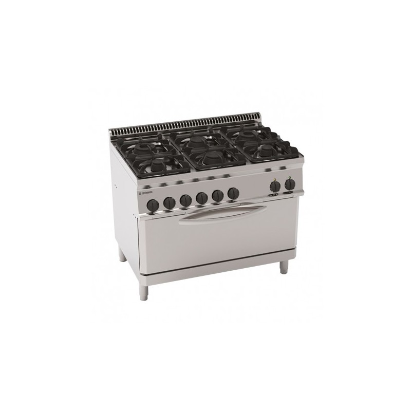 FOURNEAU 6 FEUX SUR FOUR ÉLEC EXTRA LARGE PFX105G7 FURNOTEL