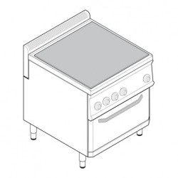 FOURNEAU PLAQUE DE MIJOTAGE ELEC. / FOUR GN 1/1 PPF70V7 FURNOTEL
