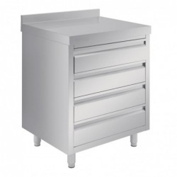 Meuble 4 tiroirs inox Vogue CR988 Vogue