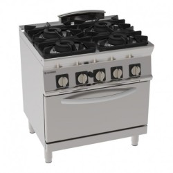 FOURNEAU 4 FEUX SUPER / FOUR GAZ GN 2/1 PFG8SGG7 FURNOTEL