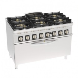 FOURNEAU 6 FEUX / FOUR EXTRA LARGE GAZ + GRILL PFXG12GGE7 FURNOTEL