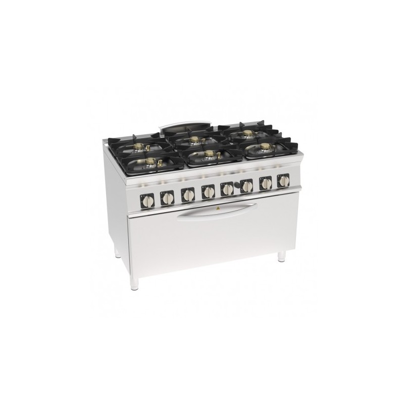 FOURNEAU 6 FEUX / FOUR EXTRA LARGE GAZ + GRILL PFXG12GGE7 FURNOTEL