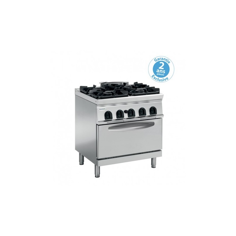 FOURNEAU 4 FEUX / FOUR ÉLECTRIQUE GN 2/1 PFG8G7 FURNOTEL