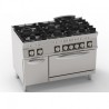 FOURNEAU 6 FEUX / FOUR ÉLECTRIQUE GN2/1 + PLACARD PFG12G7 FURNOTEL