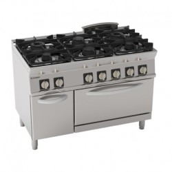FOURNEAU 6 FEUX / FOUR ÉLECTRIQUE GN1/1 + PLACARD PFG12V7 FURNOTEL