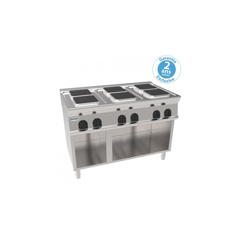 ÉLEMENT MONOBLOC 6 PLAQUES  CARRÉES PCS12FE7 FURNOTEL