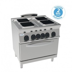 FOURNEAU 4 PLAQUES CARRÉES / FOUR GN1/1 - VENTILÉS PFS8V7 FURNOTEL
