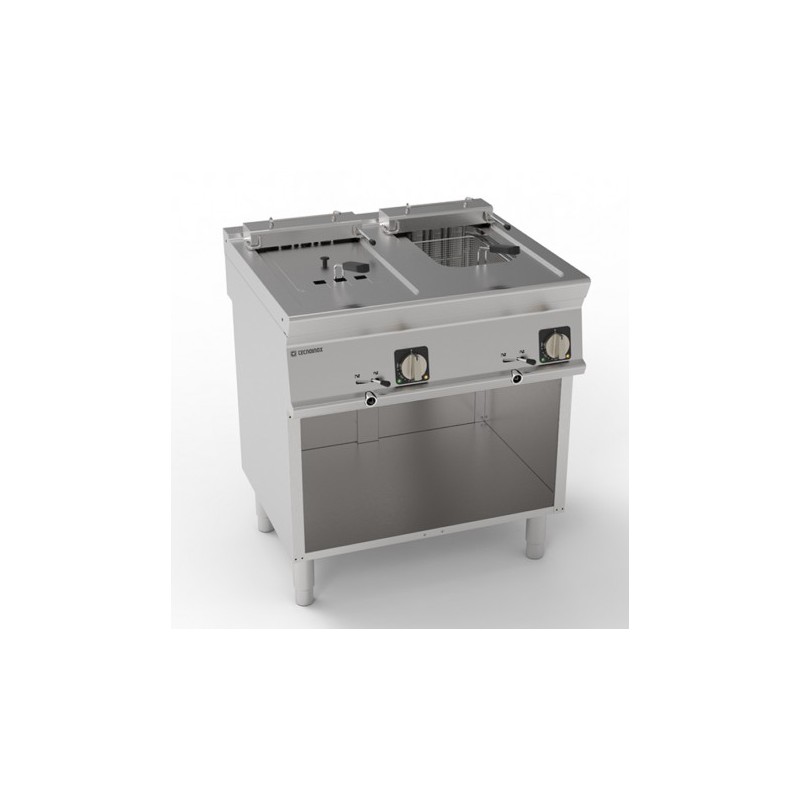 FRITEUSE ÉLECTRIQUE SUR PLACARD OUVERT 2 X 8 L - COMMANDES MÉCANIQUES FR8FE7 FURNOTEL