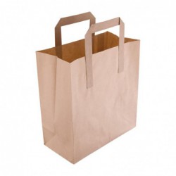 Petits sacs en papier recyclé marron Fiesta Compostable (lot de 250) CS351 Fiesta