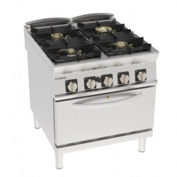 FOURNEAU 4 FEUX SUPER / FOUR GAZ GN 2/1 PFH8SGG9 FURNOTEL