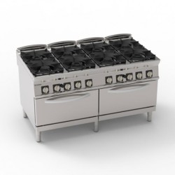 FOURNEAU 8 FEUX / 2 FOURS GAZ GN 2/1 P2FG16GG9 FURNOTEL