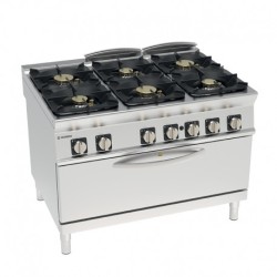 FOURNEAU 6 FEUX / FOUR GAZ EXTRA LARGE PFXH12GG9 FURNOTEL