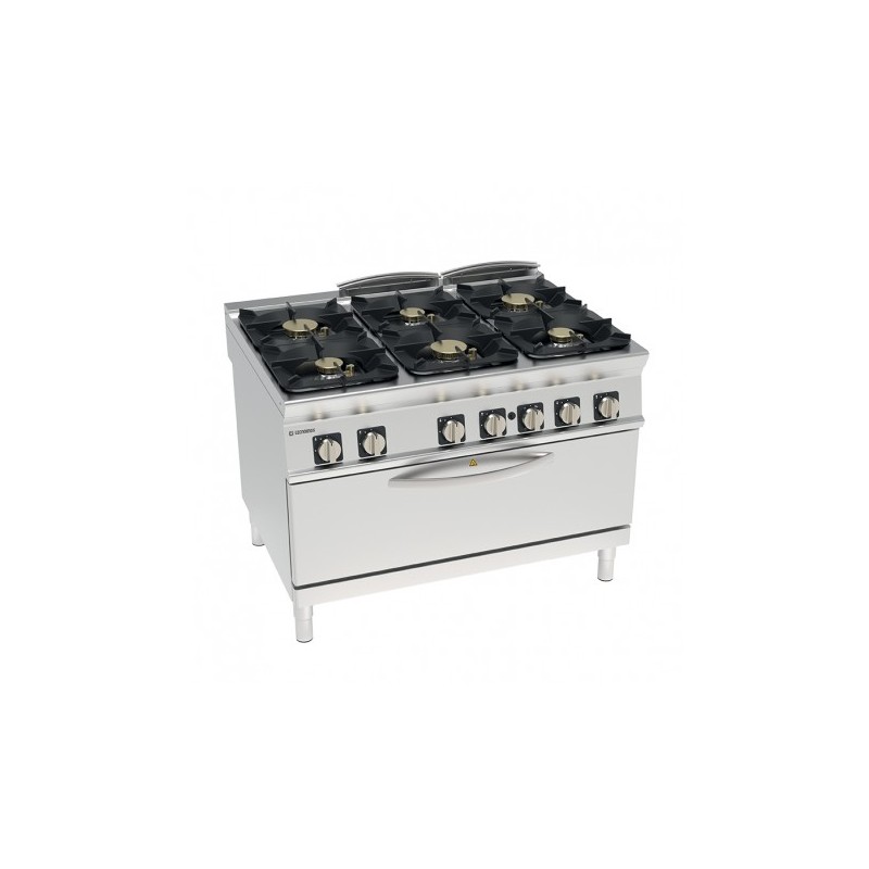 FOURNEAU 6 FEUX / FOUR GAZ EXTRA LARGE PFXH12GG9 FURNOTEL