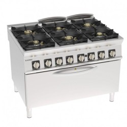 FOURNEAU 6 FEUX / FOUR GAZ EXTRA LARGE + GRILL PFXH12GGE9 FURNOTEL