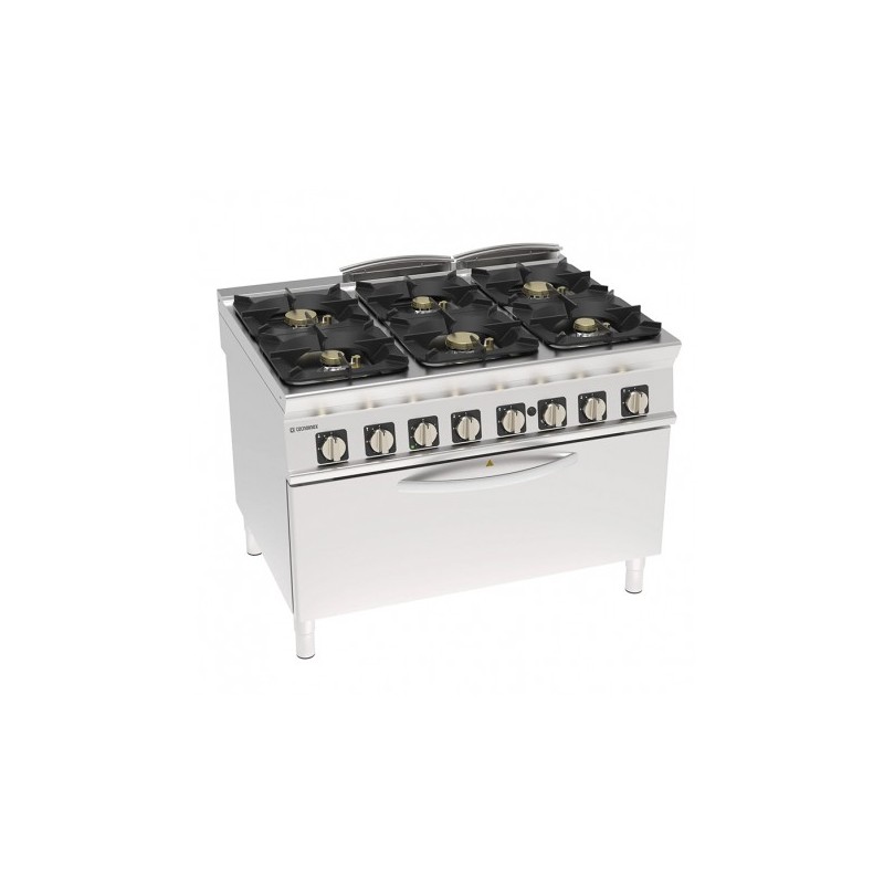 FOURNEAU 6 FEUX / FOUR GAZ EXTRA LARGE + GRILL PFXH12GGE9 FURNOTEL
