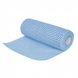 Chiffons non tissés Jantex bleus (rouleau de 100 chiffons) CS806 Jantex