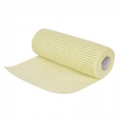 Chiffons non tissés Jantex jaunes (rouleau de 100 chiffons) CS808 Jantex