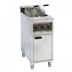 FRITEUSE SUR COFFRE ELECTRIQUE AVEC VIDANGE 2 X 10 LITRES 2 X 6 KW RFE20C FURNOTEL