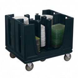 Chariot ajustable à assiettes Cambro bleu ardoise CT438 Cambro