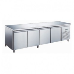 TABLE RÉFRIGÉRÉE PROF 600 POSITIVE - 4 PORTES SN4101X FURNOTEL